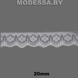 5142-1 Кружево синтетическое 20мм Ц:Белый 