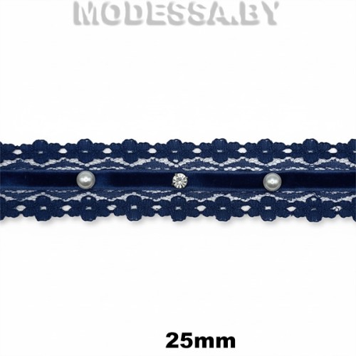 6150 CF/403 Т Тесьма синт. 25мм Ц:Cиний