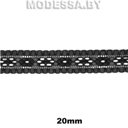 706 Кружево синтетическое 20мм Ц:2 Чёрный