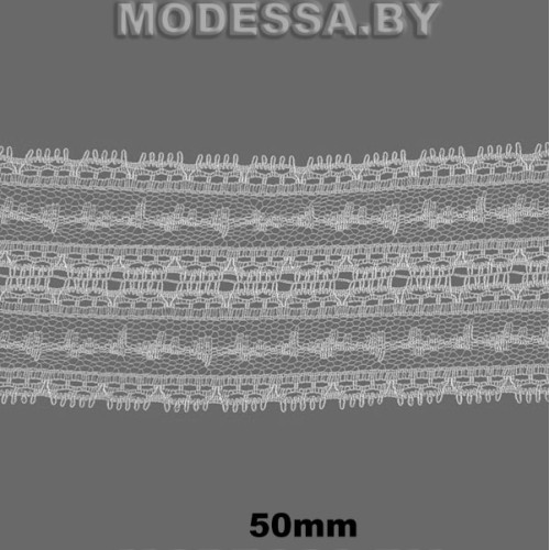 741-2А Кружево синтетическое 50мм Ц:Молочный 