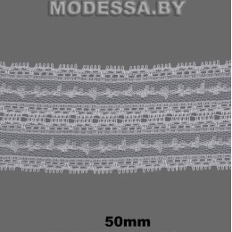 741-2А Кружево синтетическое 50мм Ц:Белый