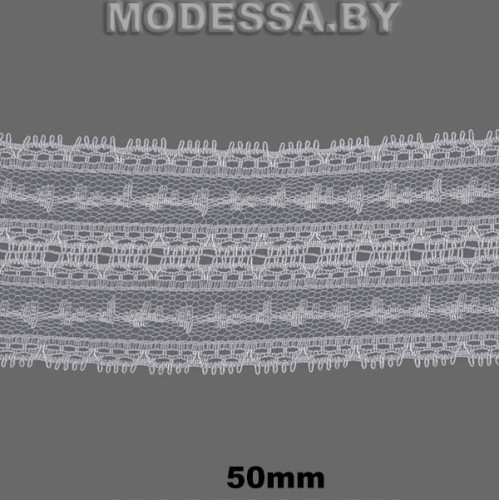 741-2А Кружево синтетическое 50мм Ц:Белый
