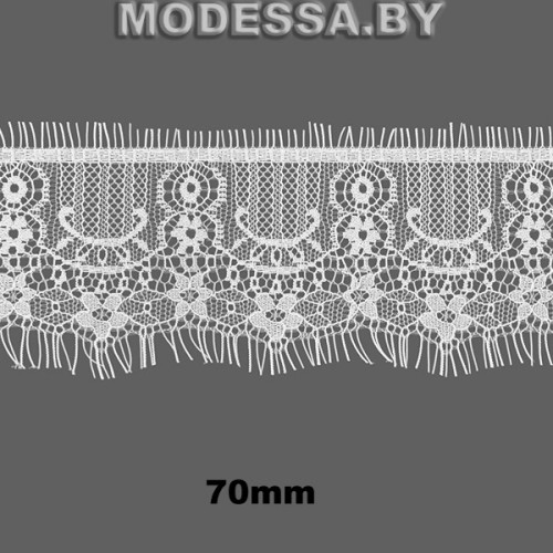751-1А Кружево синтетич. 70мм Ц:Белый