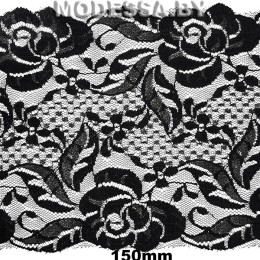 890 Кружево синтетическое 150мм Ц:Чёрный 