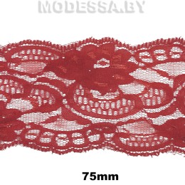 914 Кружево синтетическое 75мм Ц:11 Бордовый