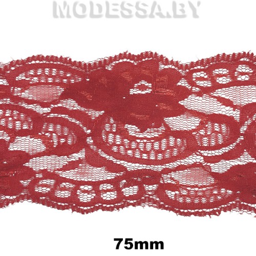 914 Кружево синтетическое 75мм Ц:11 Бордовый