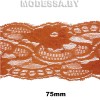 914 Кружево синтетич. 75мм Ц:26 Рыжий 