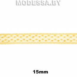 9188 Кружево синтетическое 15мм Ц:8 Жёлтый