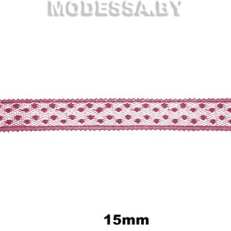 9188 Кружево синтетическое 15мм Ц:Бордовый 