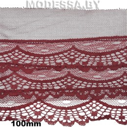 9-S Тесьма синтетич. 100мм Ц:Бордовый 