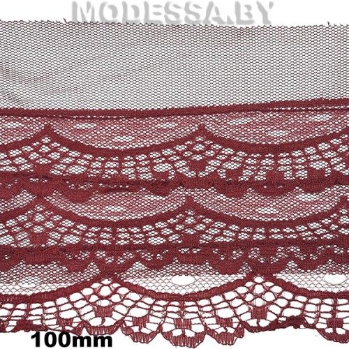 9-S Тесьма синтетич. 100мм Ц:Бордовый 