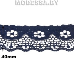 G53 Кружево синтетическое 40мм Ц:4 Синий