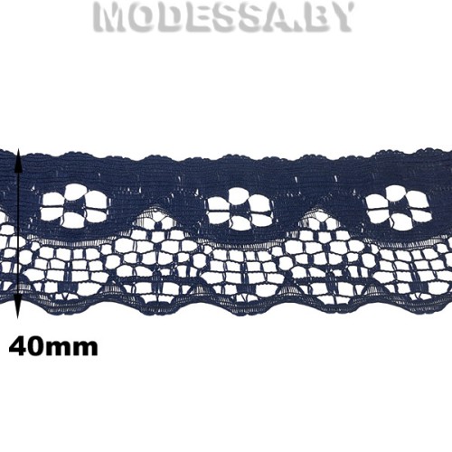 G53 Кружево синтетическое 40мм Ц:4 Синий