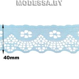 G53 Кружево синтетическое 40мм Ц:9 Голубой