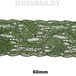 0564 CLA Кружево синтетич. 60мм Ц:T260 Зелёный