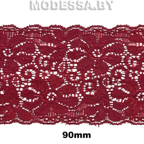 1001 (248/8579) Кружево 90мм Ц:74 Т.Бордовый 