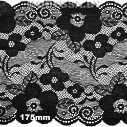 1103 Кружево синтетическое 175мм Ц:Чёрный 