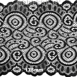 1244 Кружево синтетическое 175мм Ц:Чёрный 