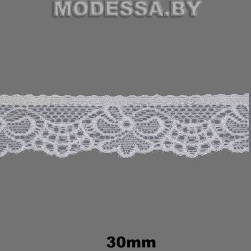 126 FB Кружево синтет. 30мм Ц:1 Белый 