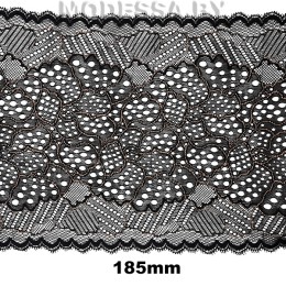 18659 Кружево синтетич. 185мм Ц:Чёрный 