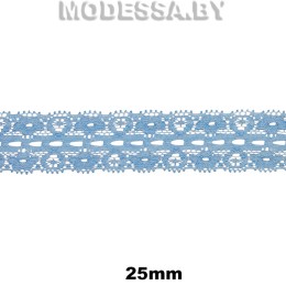 2708 Кружево синтетич. 25мм Ц:05 Голубой