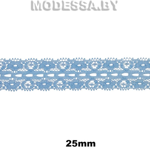 2708 Кружево синтетич. 25мм Ц:05 Голубой