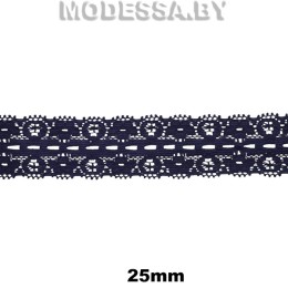 2708 Кружево синтетич. 25мм Ц:14 Синий