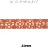 2708 Кружево синтетич. 25мм Ц:26 Рыжий