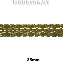 2708 Кружево синтетич. 25мм Ц:38 Зелёный