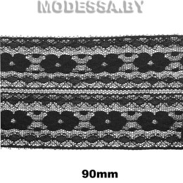 4904 Кружево синтетическое 90мм Ц:Чёрный 