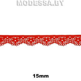 5546 Кружево синтетическое 15мм Ц:Красный 