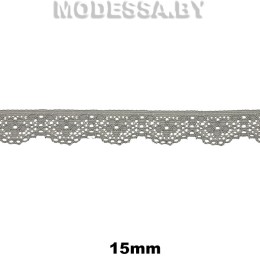 5546 Кружево синтетическое 15мм Ц:Серый