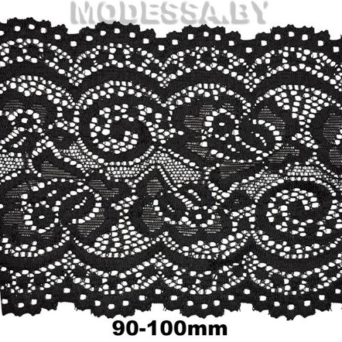 8055 Кружево синтетическое 100мм Ц:Чёрный 