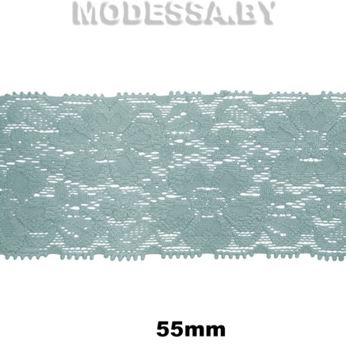 9031 Кружево синтетич. 55мм Ц:15 Св.Голубой