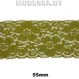 9031 Кружево синтетич. 55мм Ц:38 Хаки 