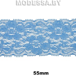 9031 Кружево синтетич. 55мм Ц:5 Голубой 