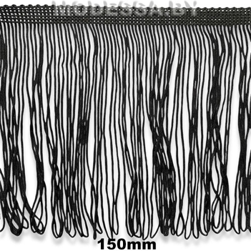 40937.15 Бахрома для одежды 150мм Ц:Чёрный 