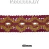 004 Тесьма 40мм Ц:Бордовый