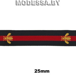 2126 А Тесьма "Муха" 25мм Ц:1 Чёрный 