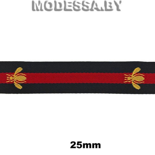 2126 А Тесьма "Муха" 25мм Ц:1 Чёрный 