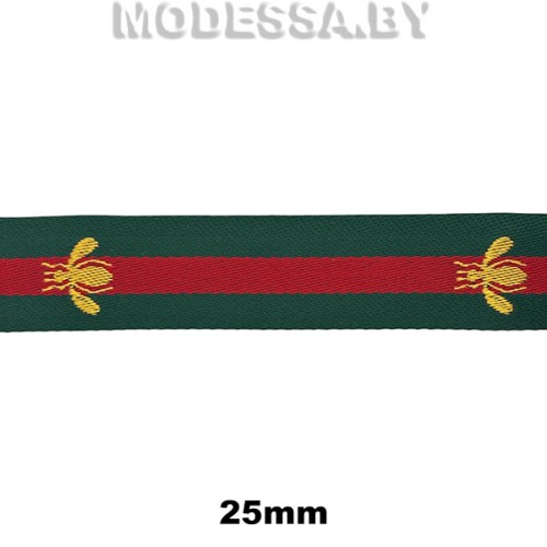 2126 А Тесьма "Муха" 25мм Ц:3 Зелёный