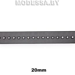 417 RS Тесьма со стразами 20мм Ц:Чёрный 