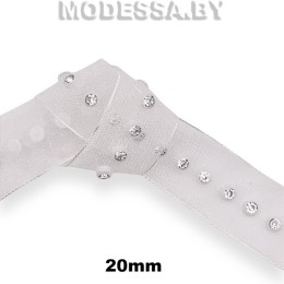 417 RS Тесьма со стразами 20мм Ц:Белый