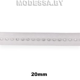 417 RS Тесьма со стразами 20мм Ц:Белый