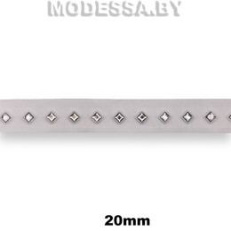 421 RS Тесьма со стразами 20мм Ц:Белый