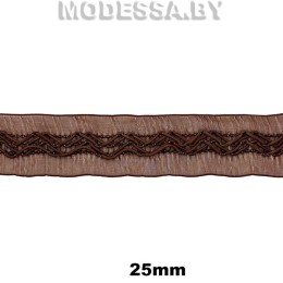 6 К Тесьма 25мм Ц:Коричневый