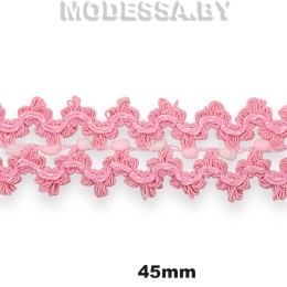 608 KJ Тесьма 45мм Ц:Розовый 