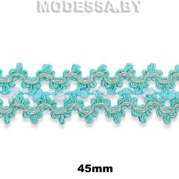 608 KJ Тесьма 45мм Ц:Бирюзовый