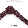 0325 CTZ Тесьма из экокожи 15мм Ц:Бордовый