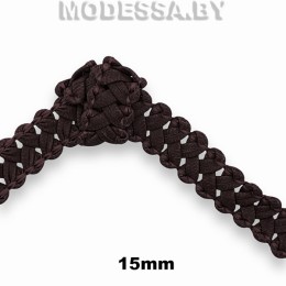 0325 CTZ Тесьма из экокожи 15мм Ц:Коричневый